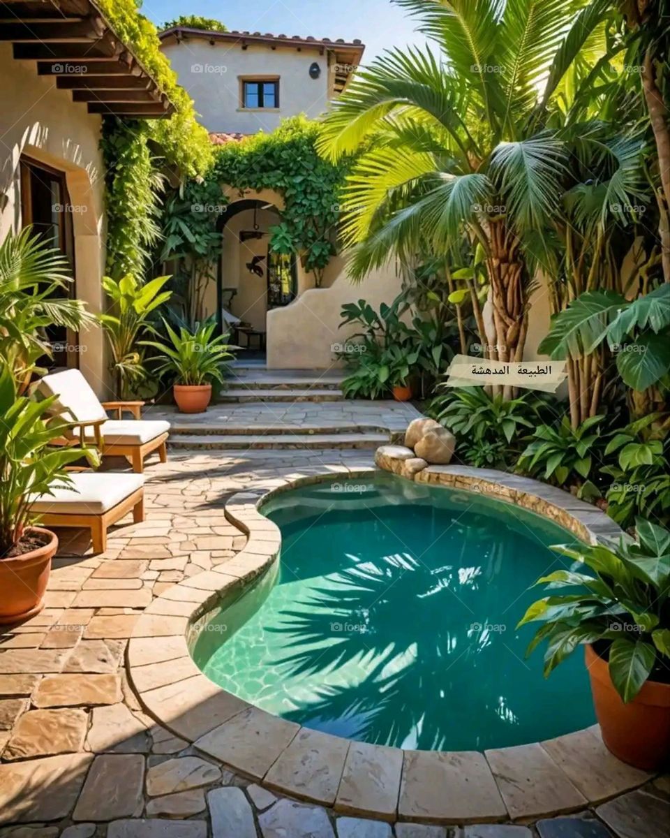 Glory be to God, the magnificent and picturesque view and the natural green trees are a view that is nothing more wonderful than it