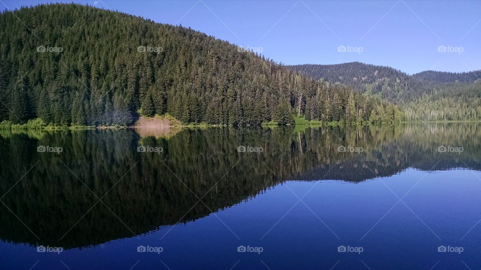 Mountain reflecting in lost lake