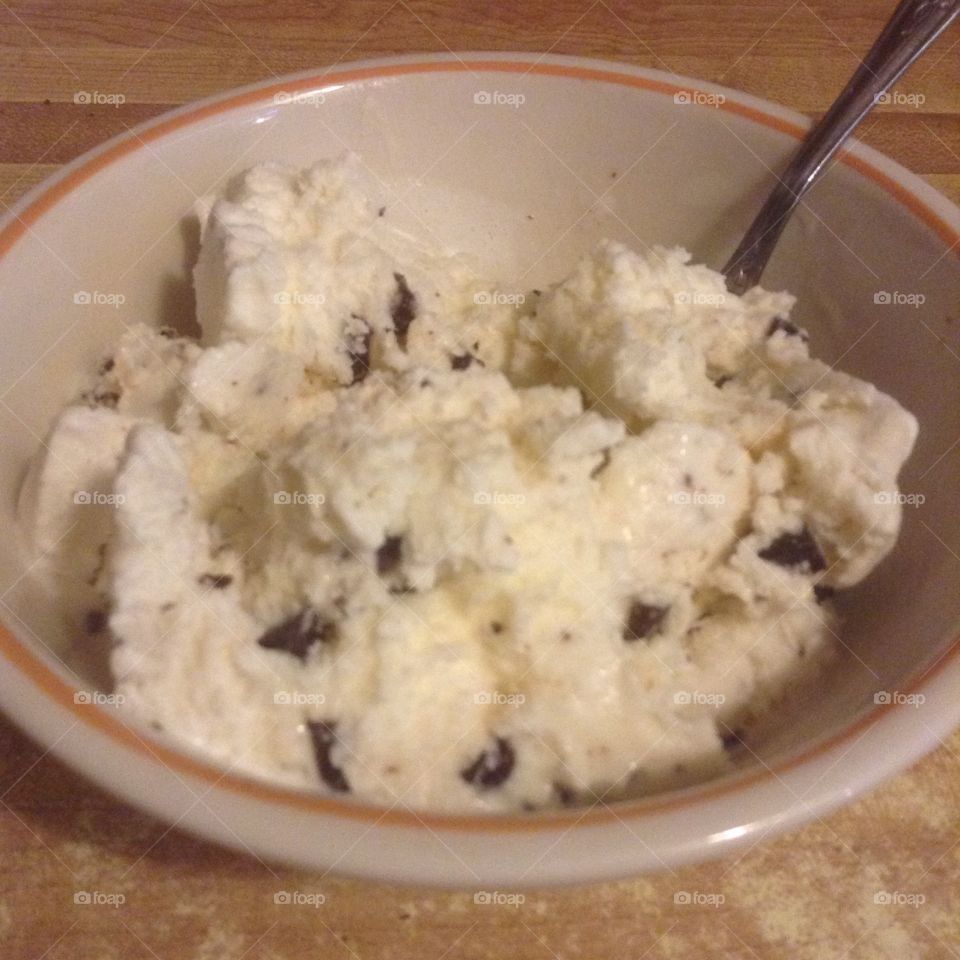 A bowl of ice cream to beat the summer heat 
