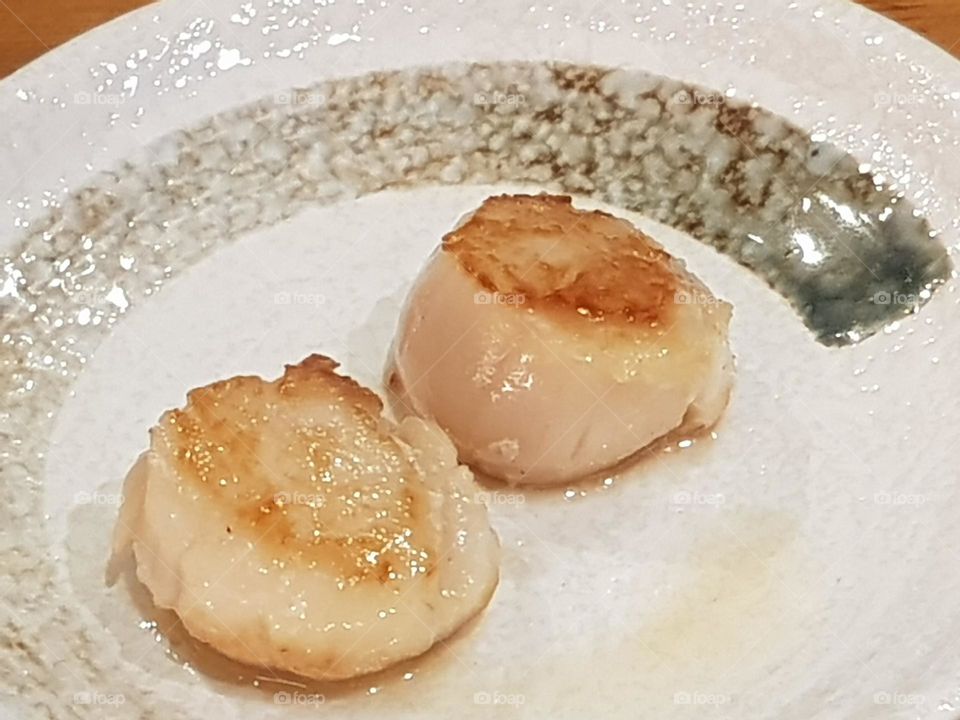 Delicious sea food scallops dishes