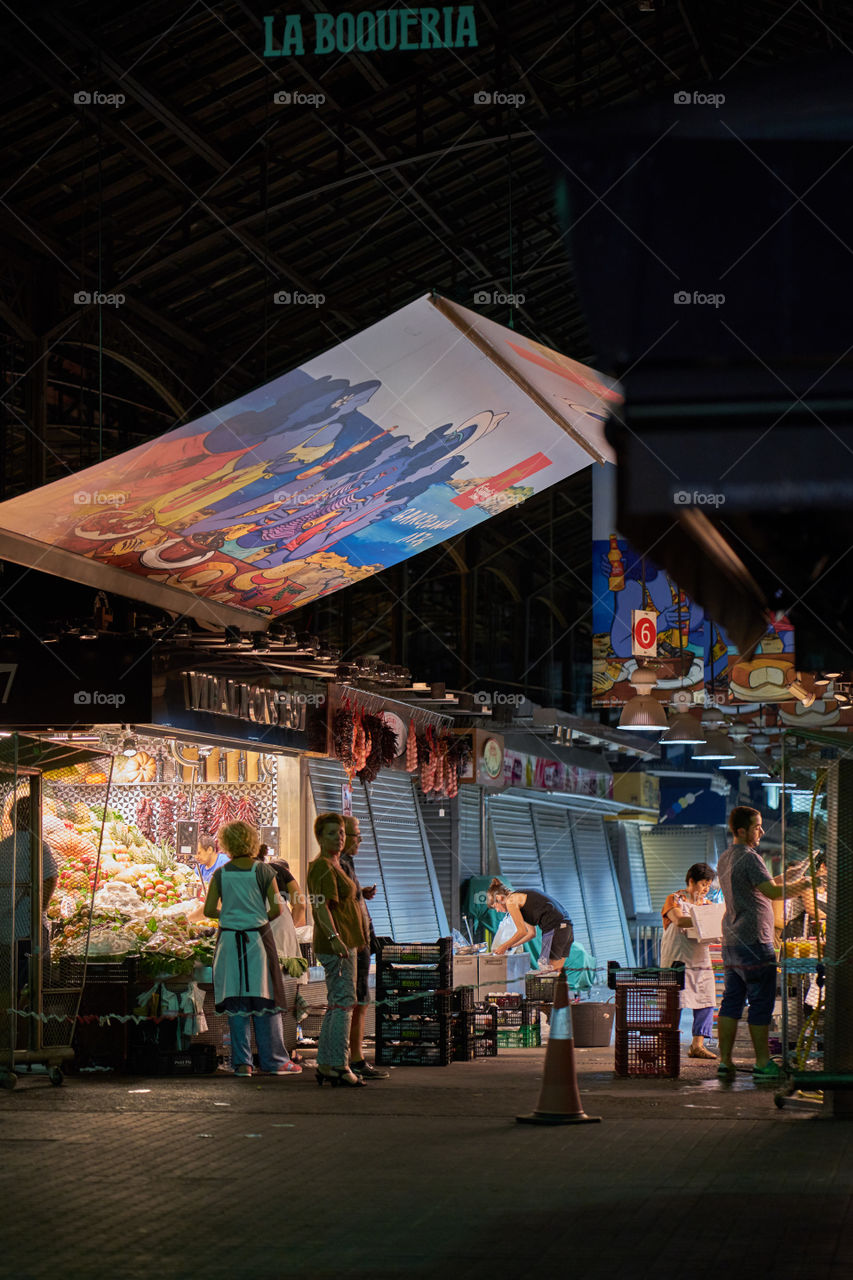 Market Lights in the evening