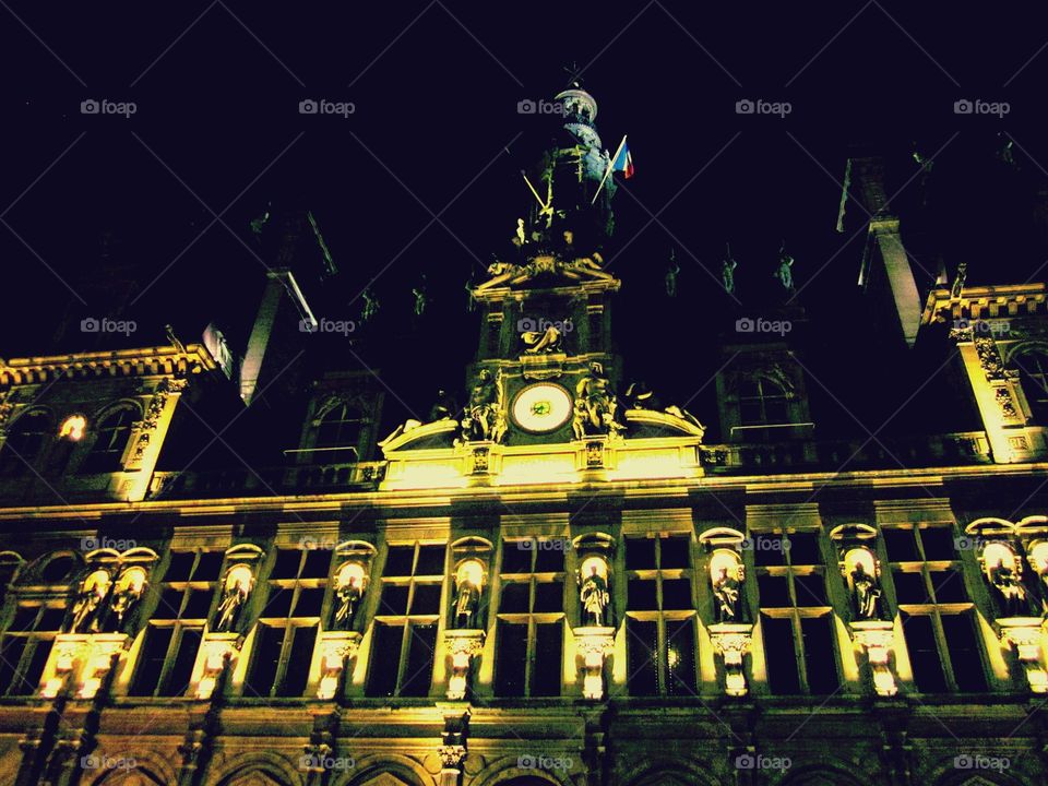 Beautiful Paris at dusk.