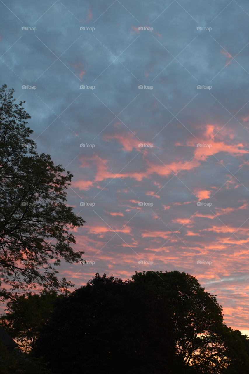 red clouds in sky horizontal