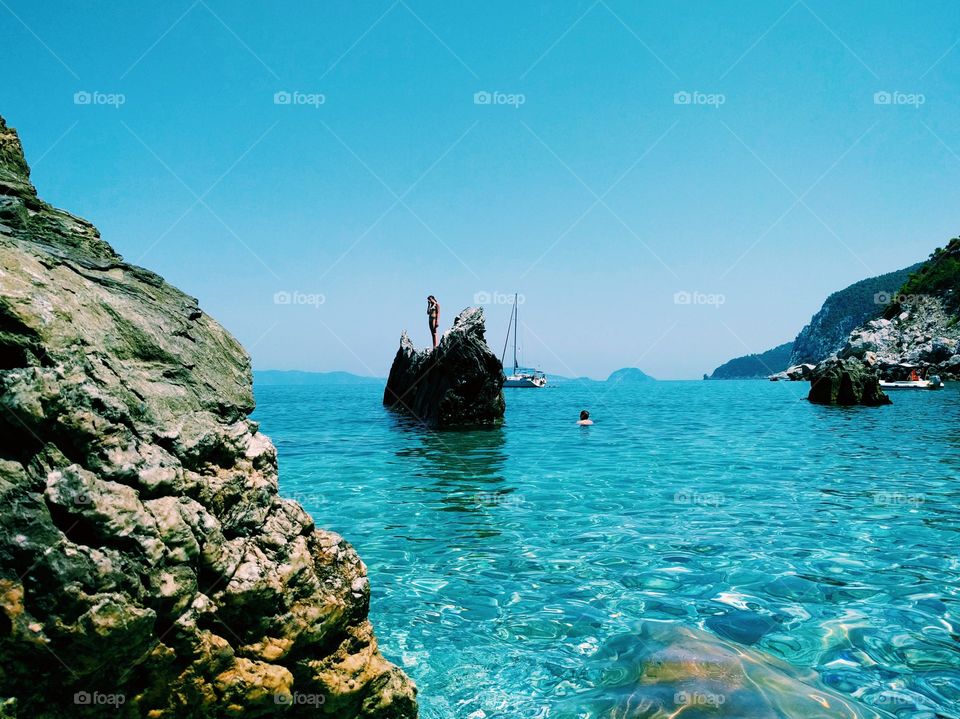 Beautiful view in Skopelos Greek island