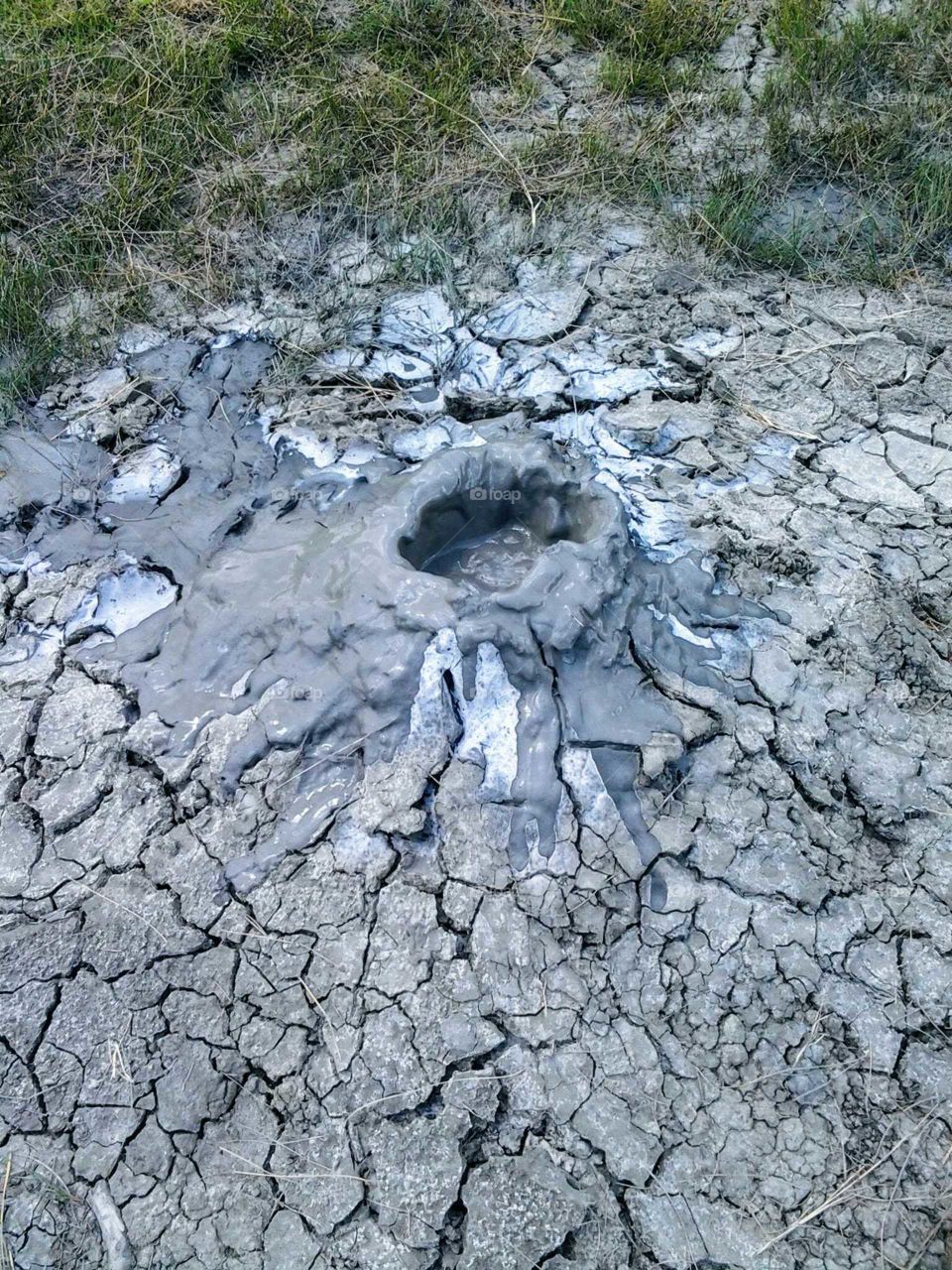 Mini mud volcano
