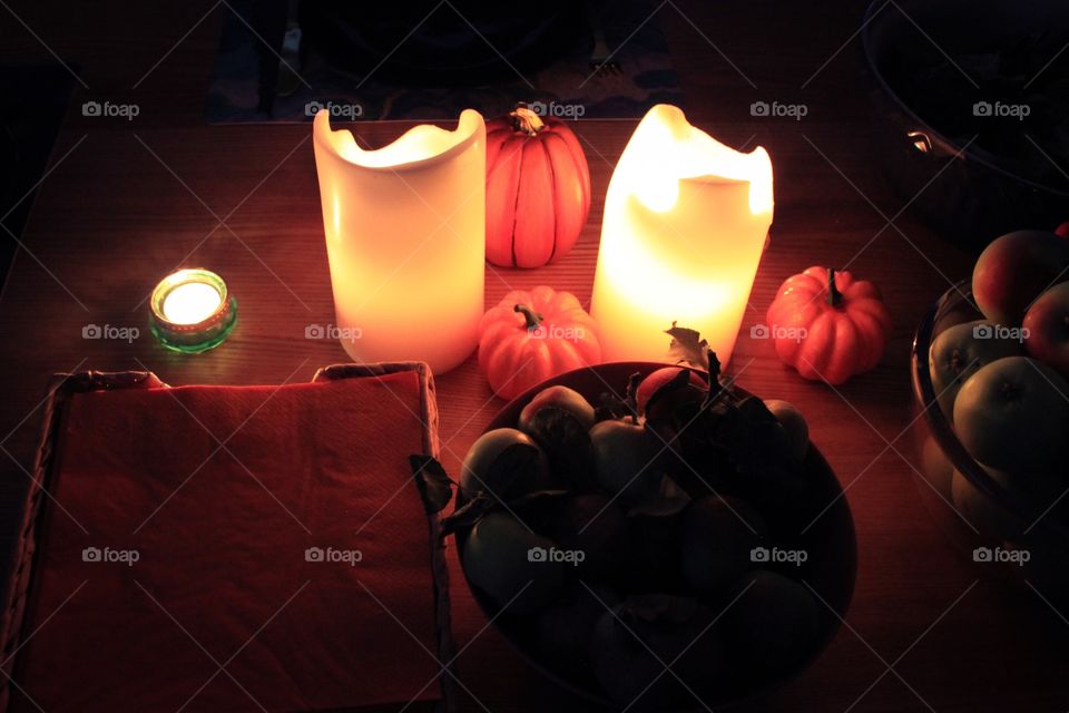 Halloween decorations, autumn, fall mood