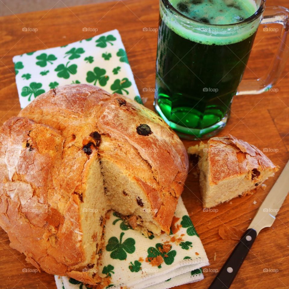 St. Patrick’s Day- Green Beer and Irish Soda Bread.