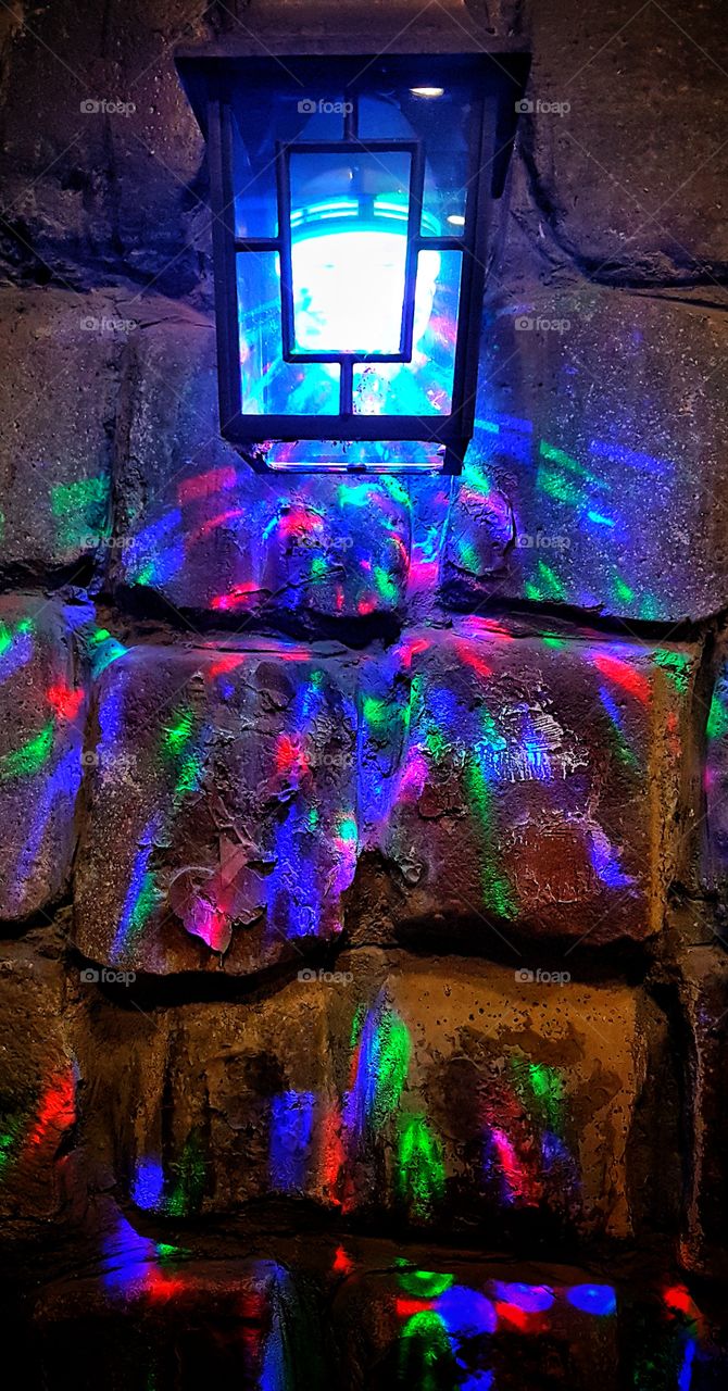 Mix of colours on a wall