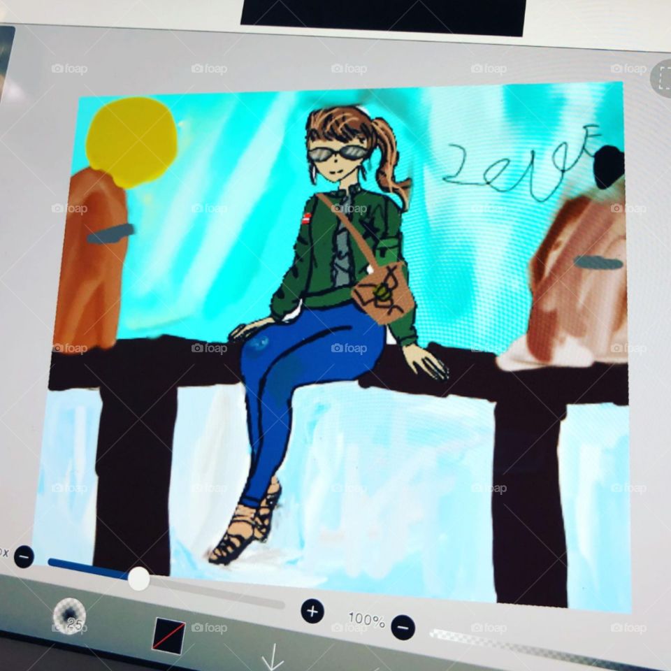 Myself draw Apache woman