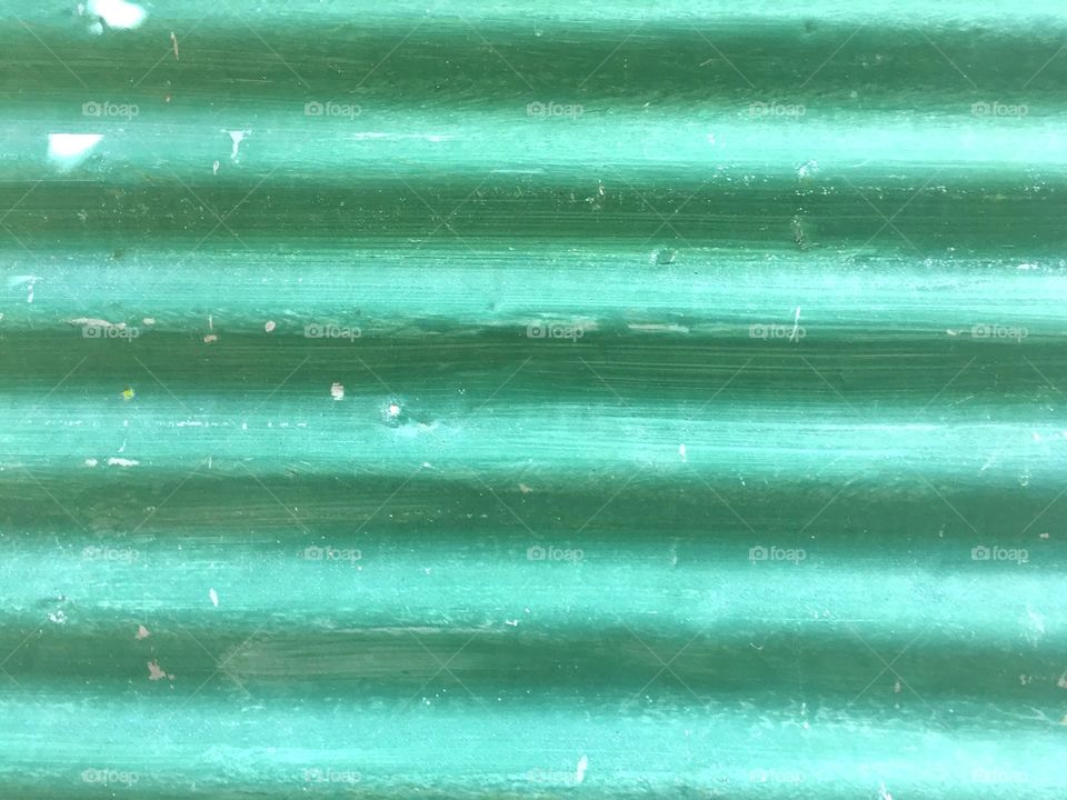 Green corrugated roof