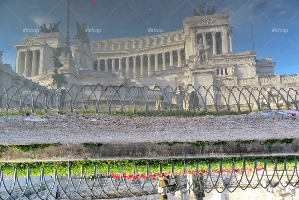 reflection of "Altare della patria" - Rome