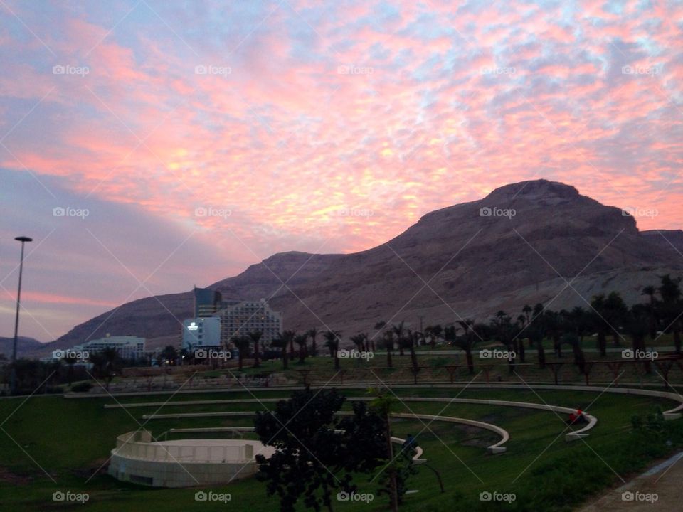 Dead sea sunset