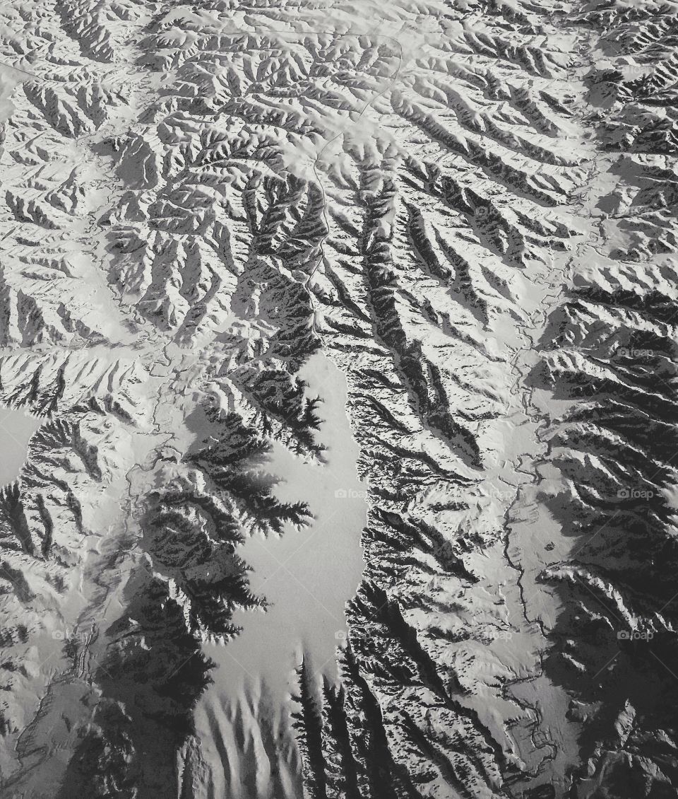 Landscape from airplane window