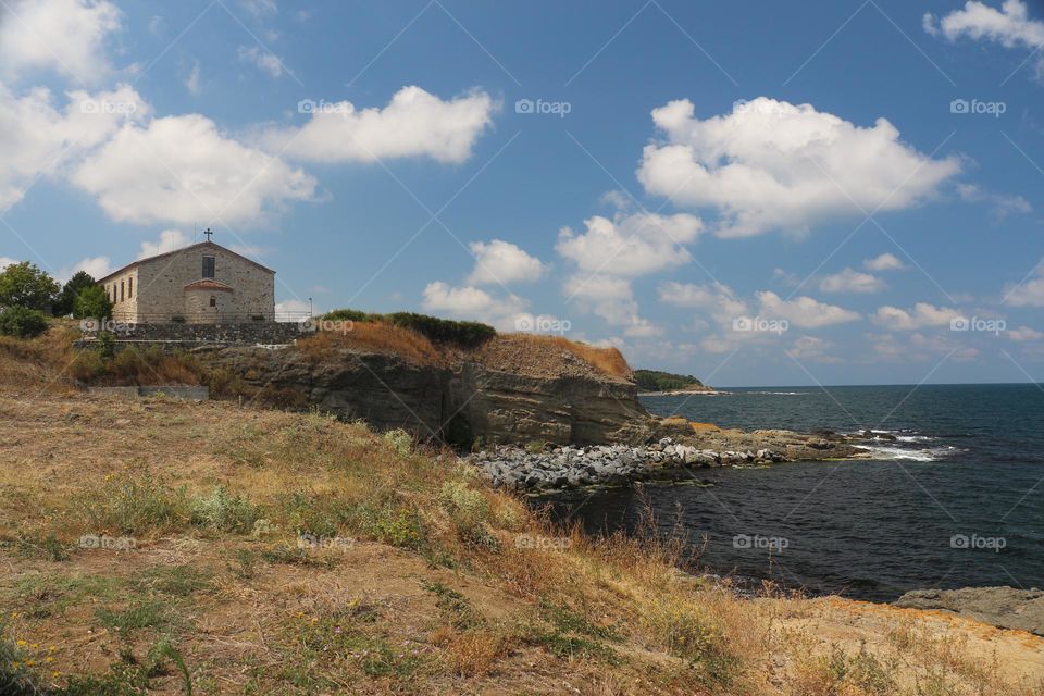 The church on the coast of Black Sea in Tsarevo, Bulgaria