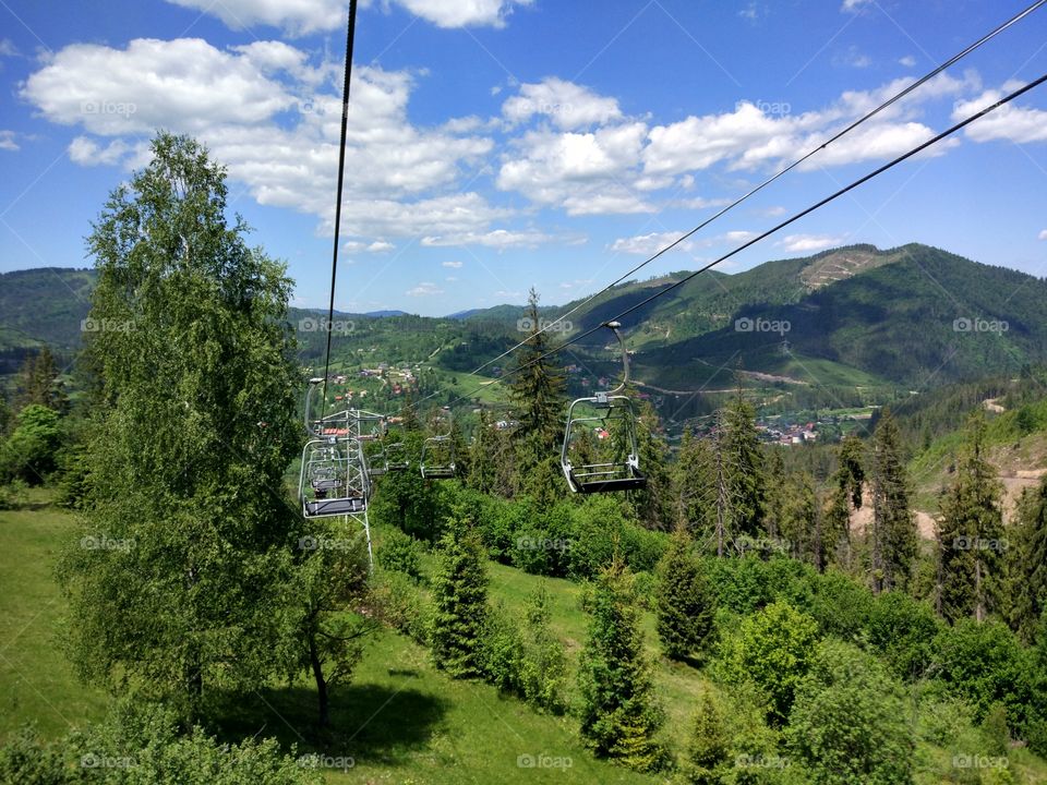 Carpathian mountains landscape