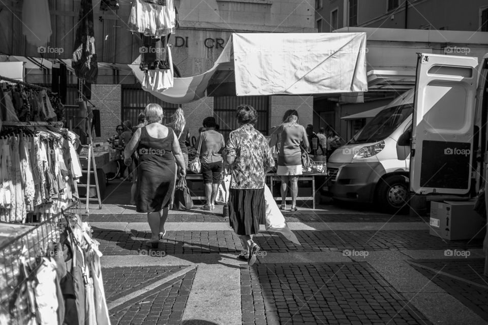 Woman at street market