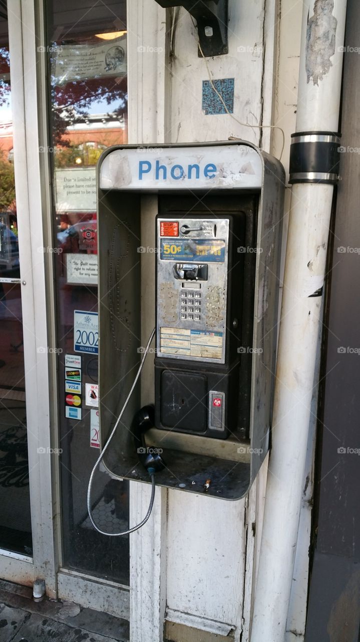 pay phone. old pay phone