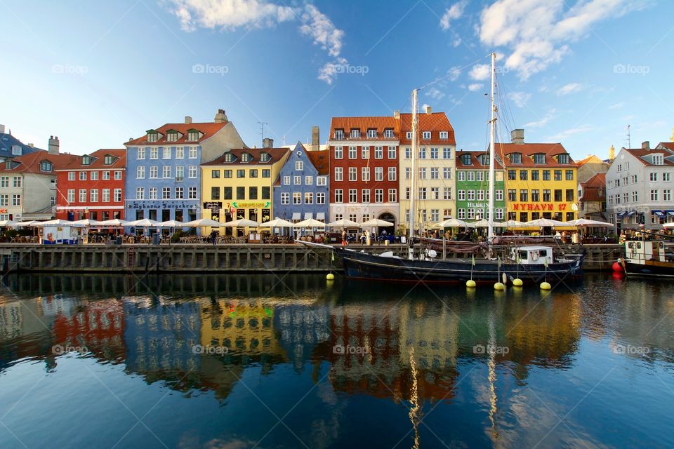 View of Nyhavn, Copenhagen, Denmark