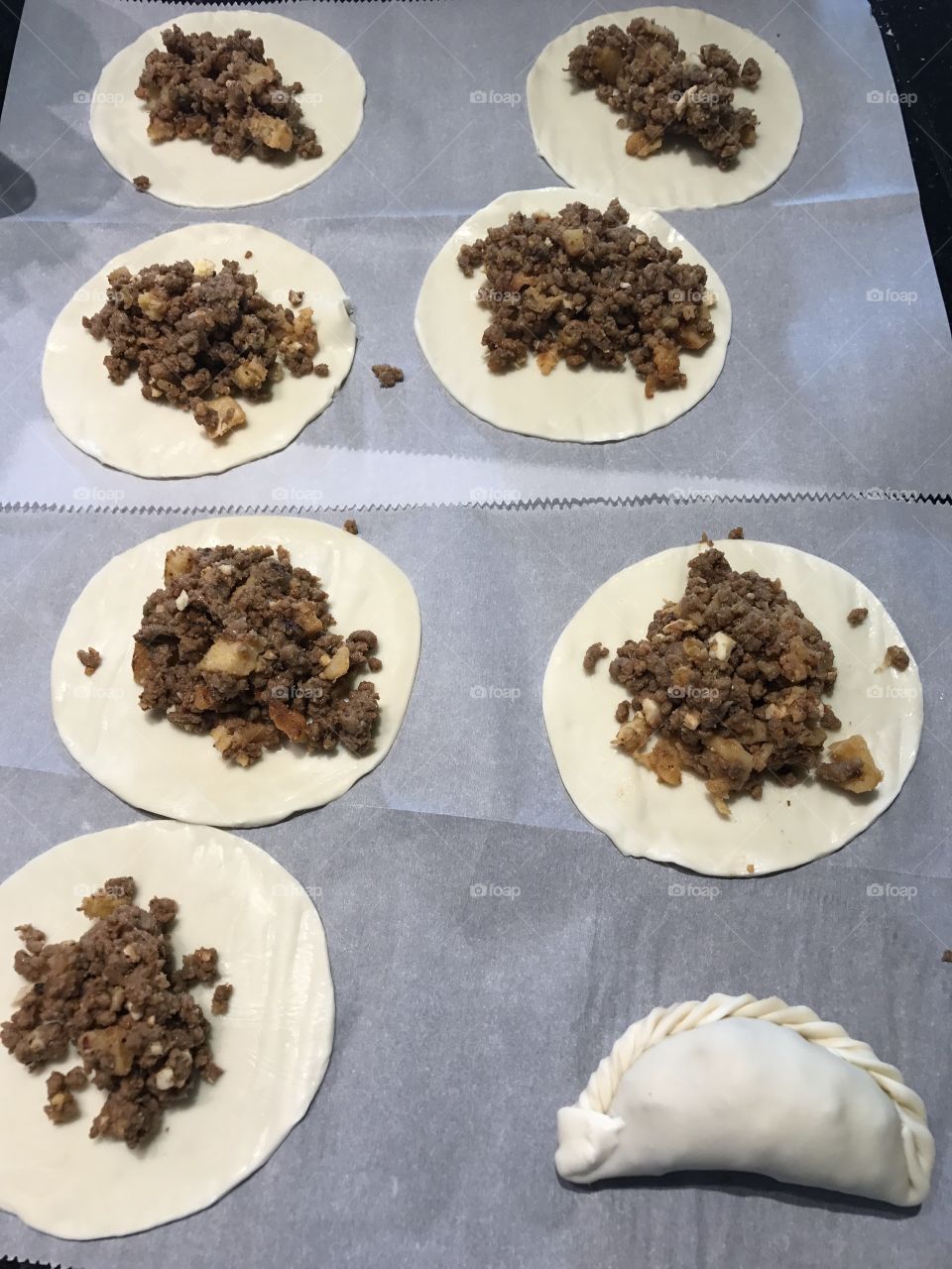 Baking empanadas 