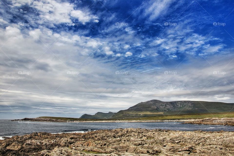 Landscape view of achill island