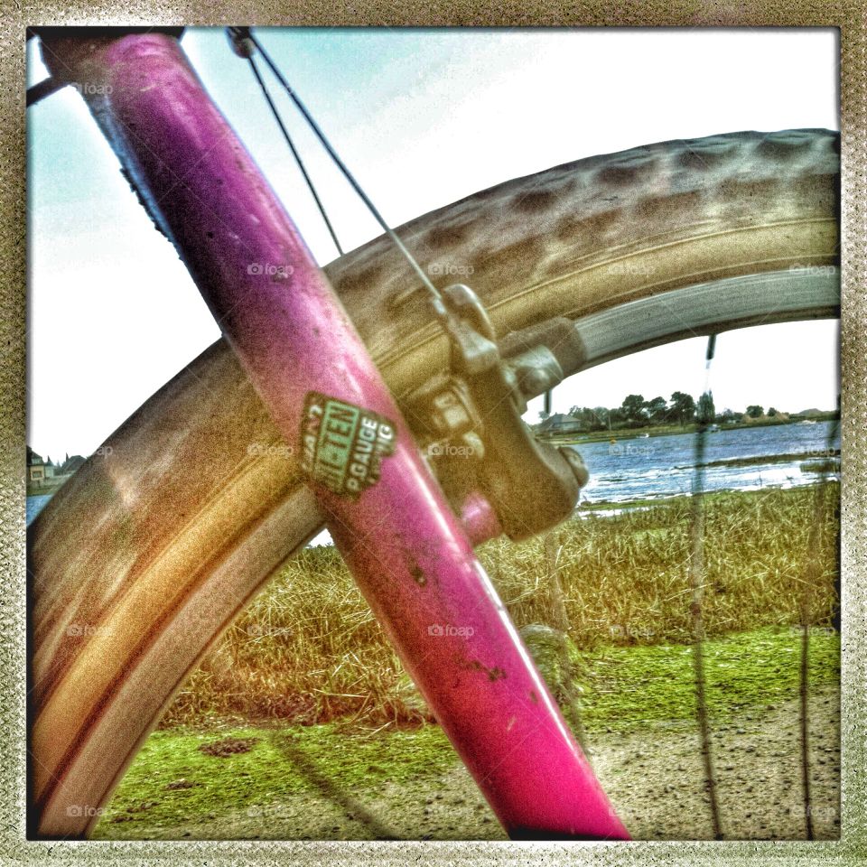 Close Up bike wheel in motion . Close Up bike wheel in motion 