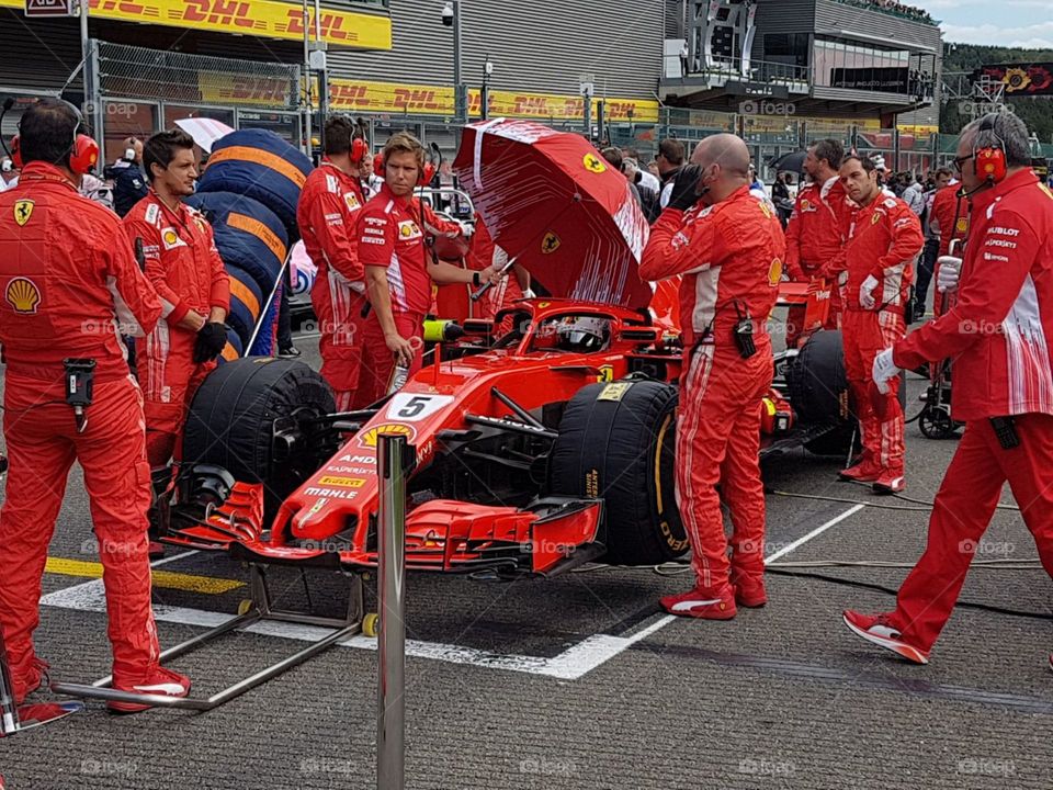 Sebastian Vettel Race winner at the Spa Belgium Grand Prix