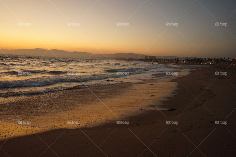 sunset at venice beach