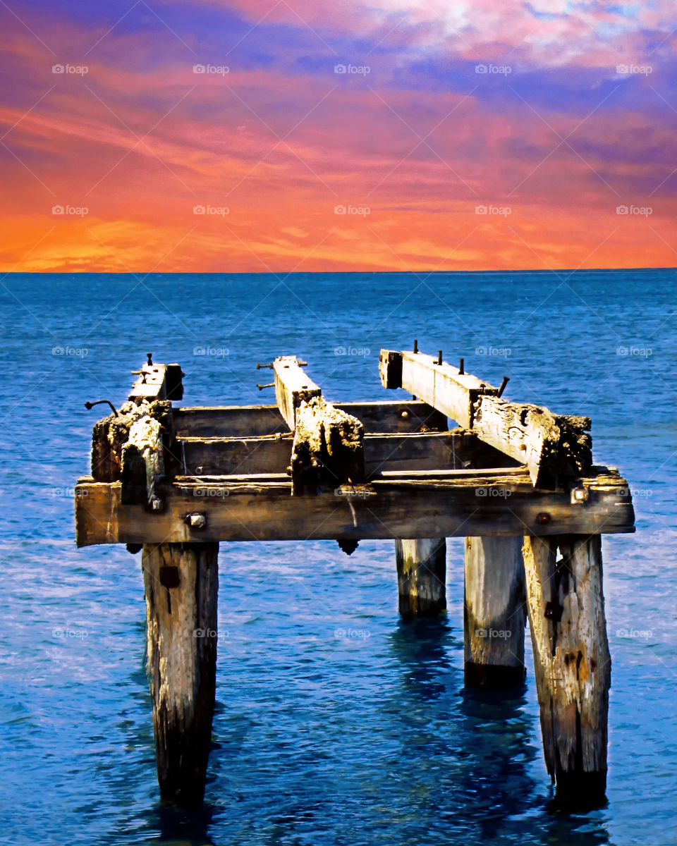 Sunset Over The Old Jetty