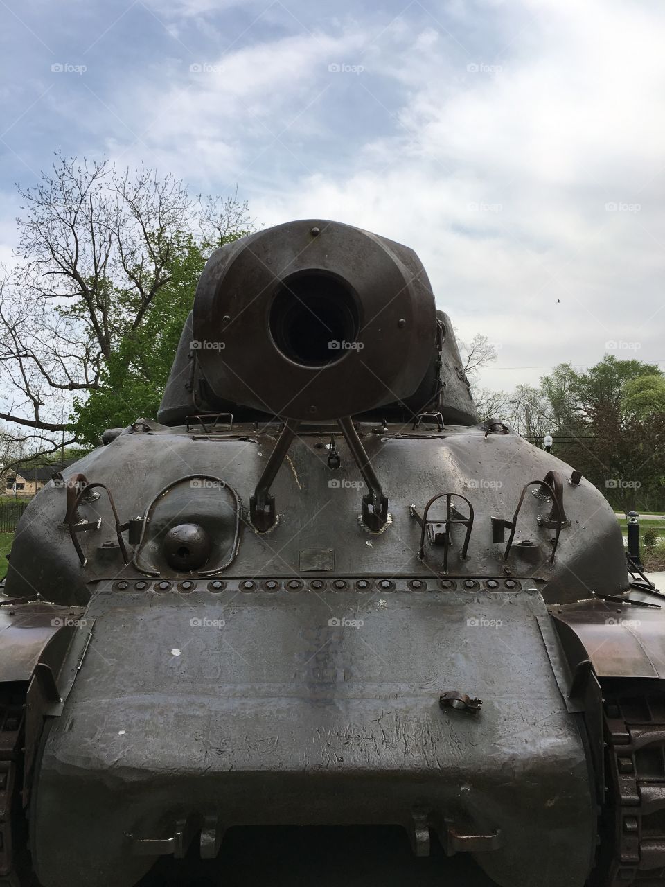 Tank at the park up close