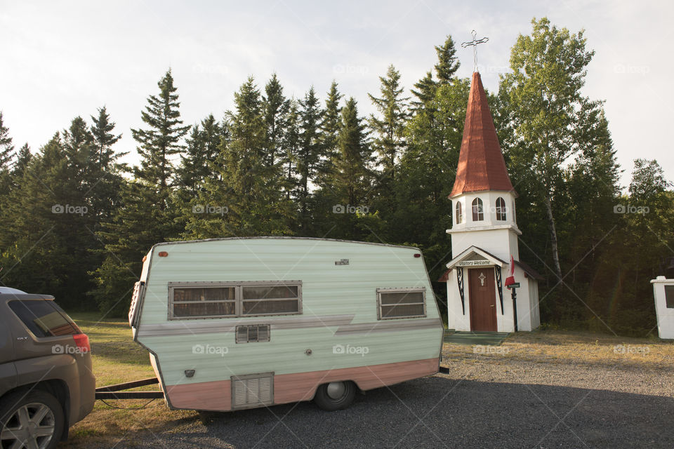 Tiny Chapel and Travel Trailer