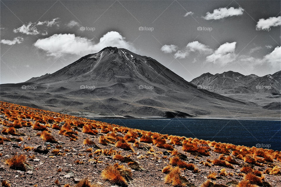 landscape lake desert chile by olijohnson