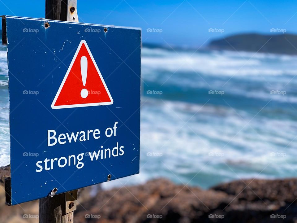 Beware of strong winds on the coast 