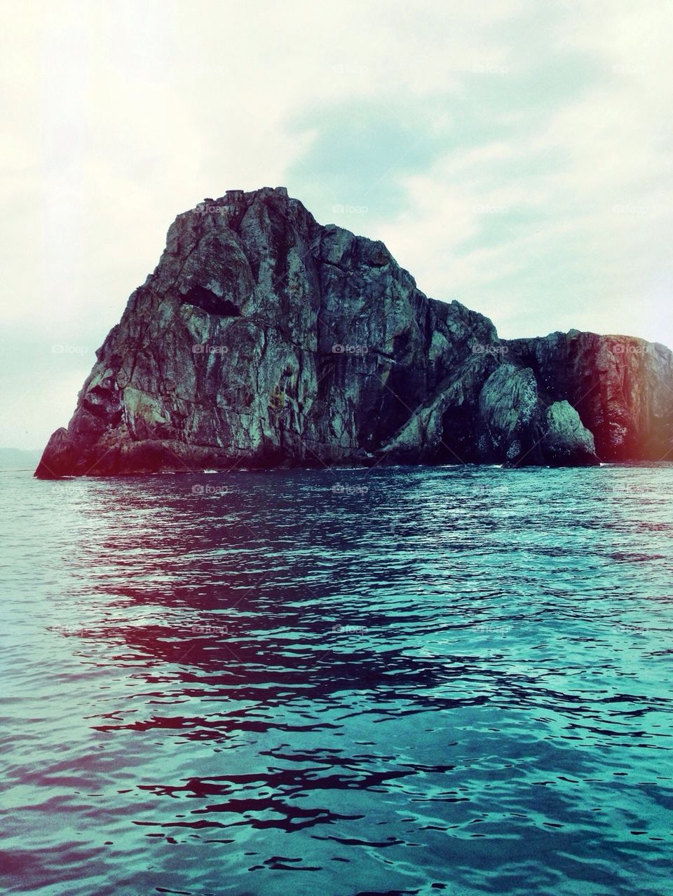 ocean sea rock cliff by themalama