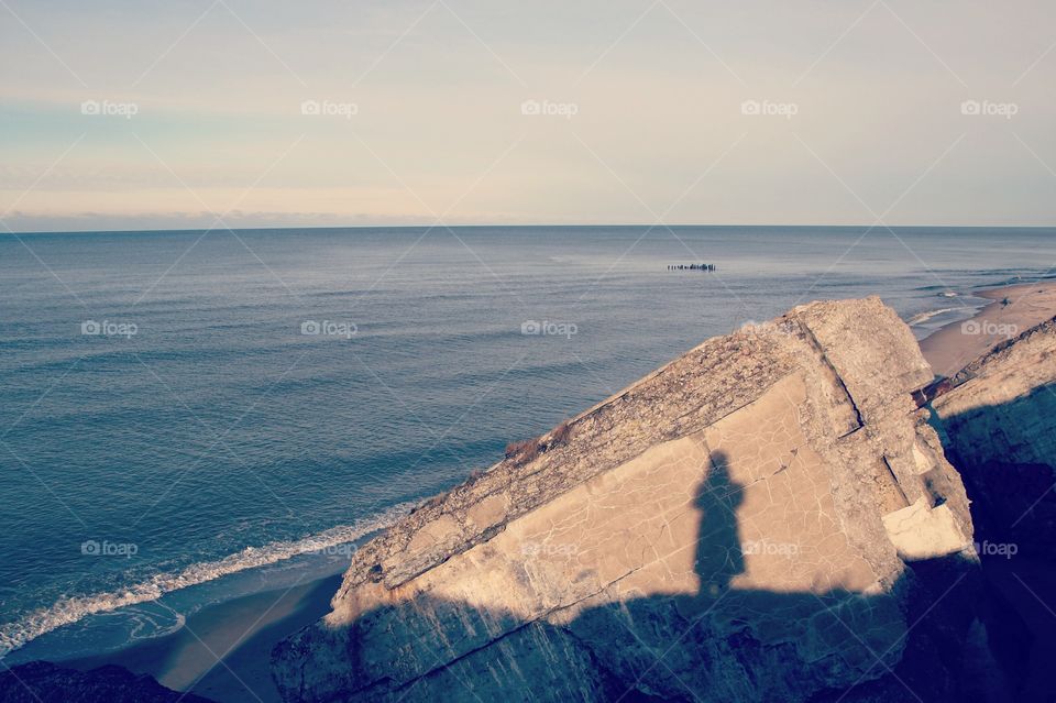 Shadow near the sea