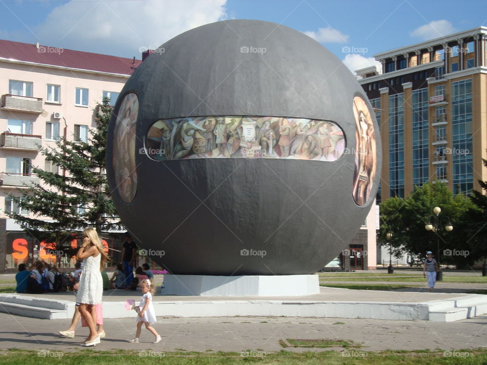 City ball sculpture