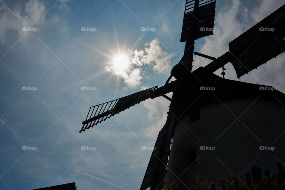 Silhouette of a Windmill 