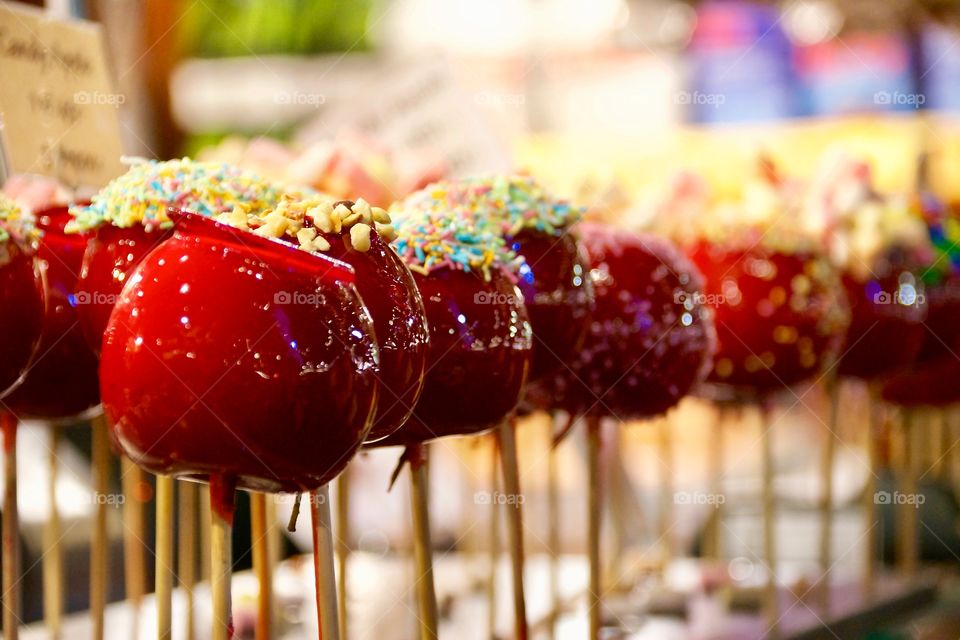 Tempting Christmas treats at a Christmas market 