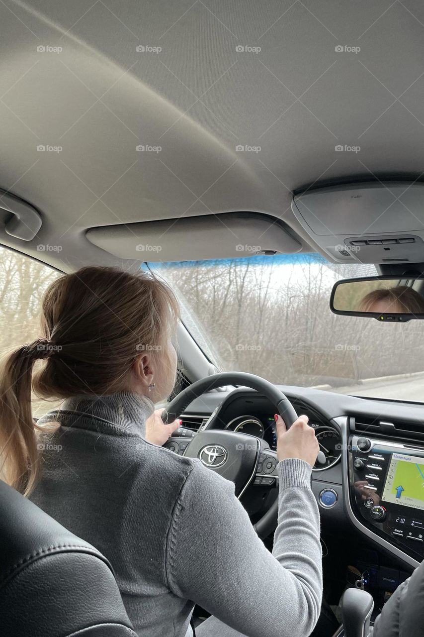 Woman driving