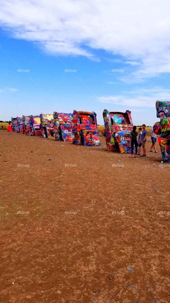 Route 66 the famous Cadillac Ranch
