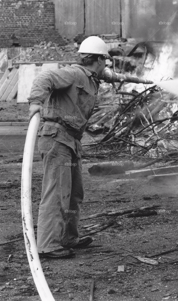 fire hose firefighter civil defence by MagnusPm