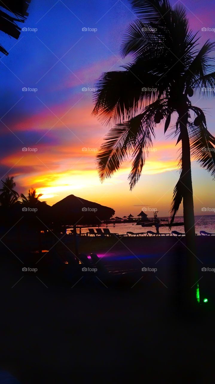 Trapical Evening and Sunset