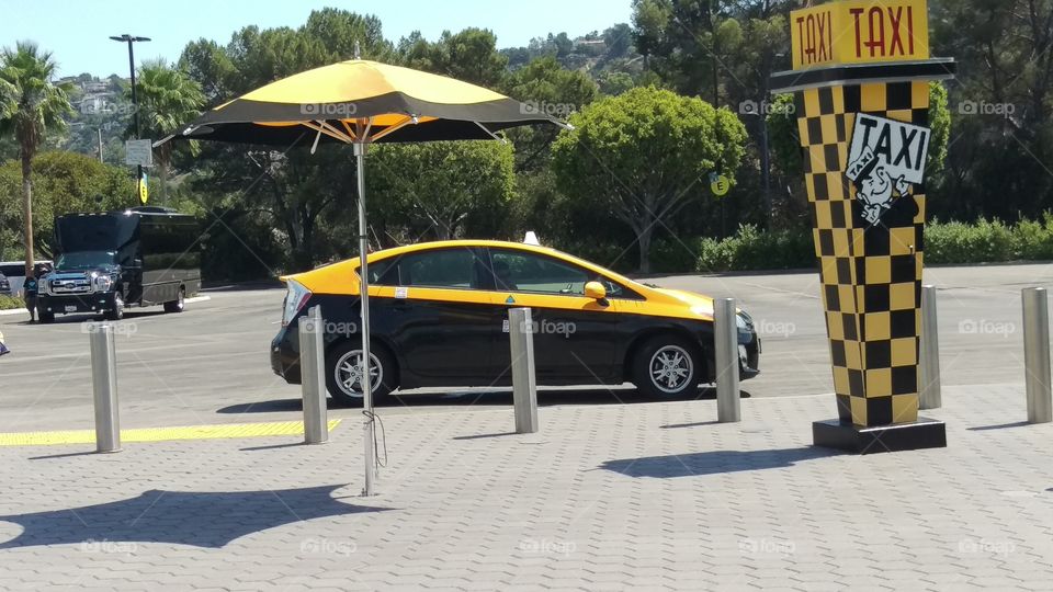 Taxi stop at Universal CityWalk.