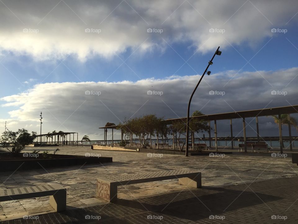 Amanecer desde Océano Atlántico Islas Canarias 