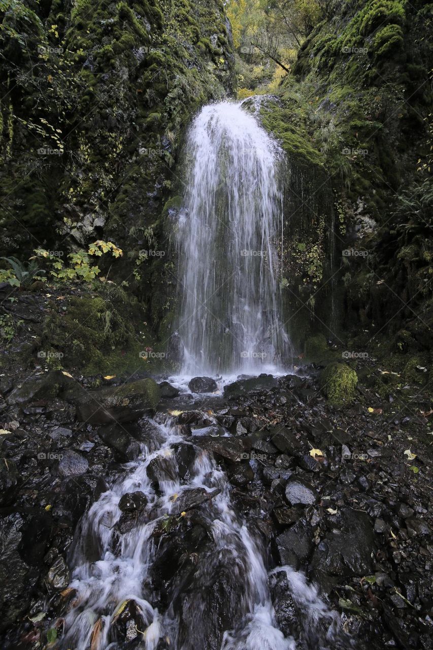 waterfall, water