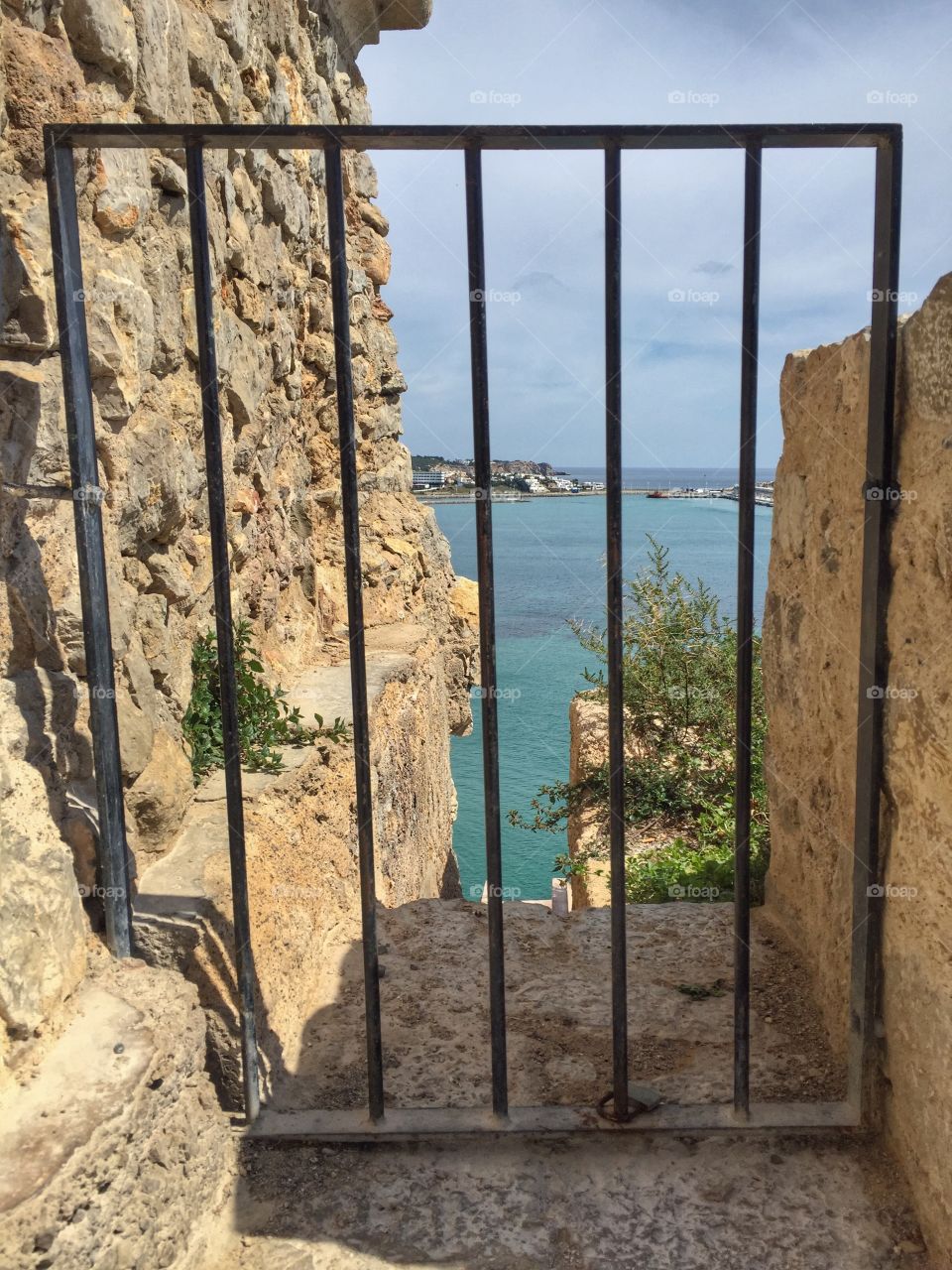 Seaview through a gate 
