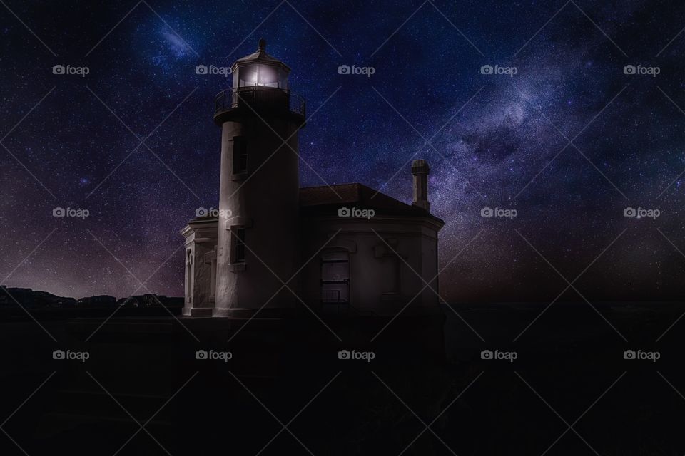 Lighthouse at night