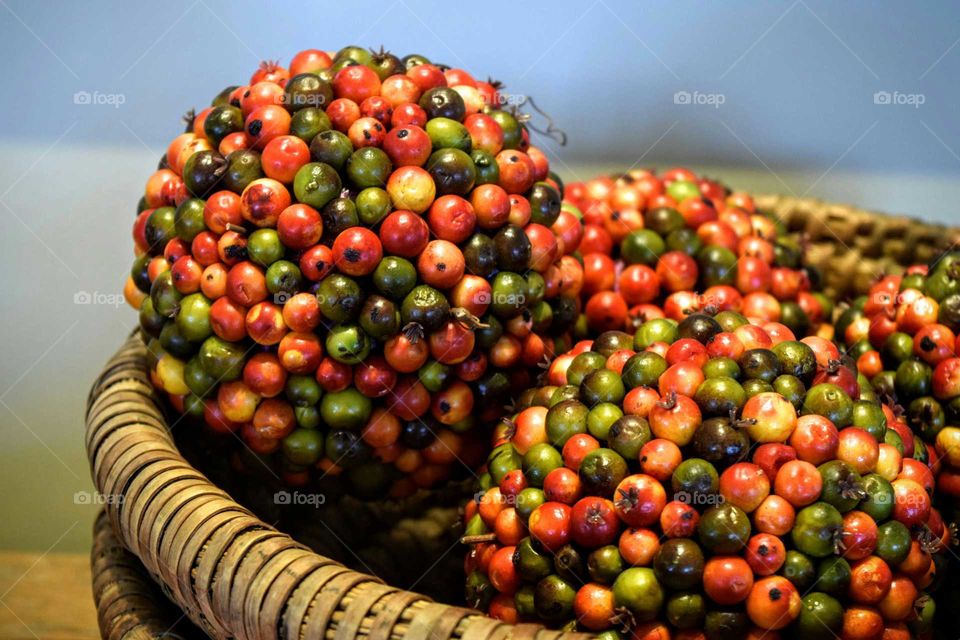 Berry fruits in the basket