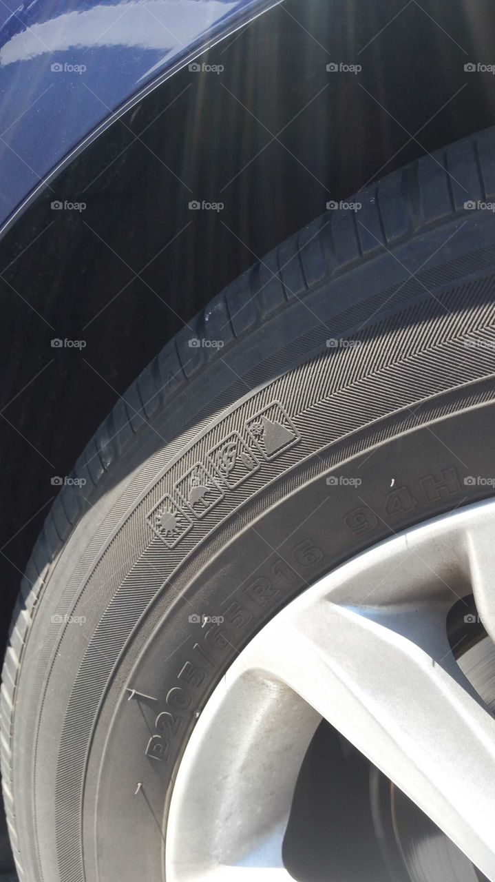 Close Up of Car Tire