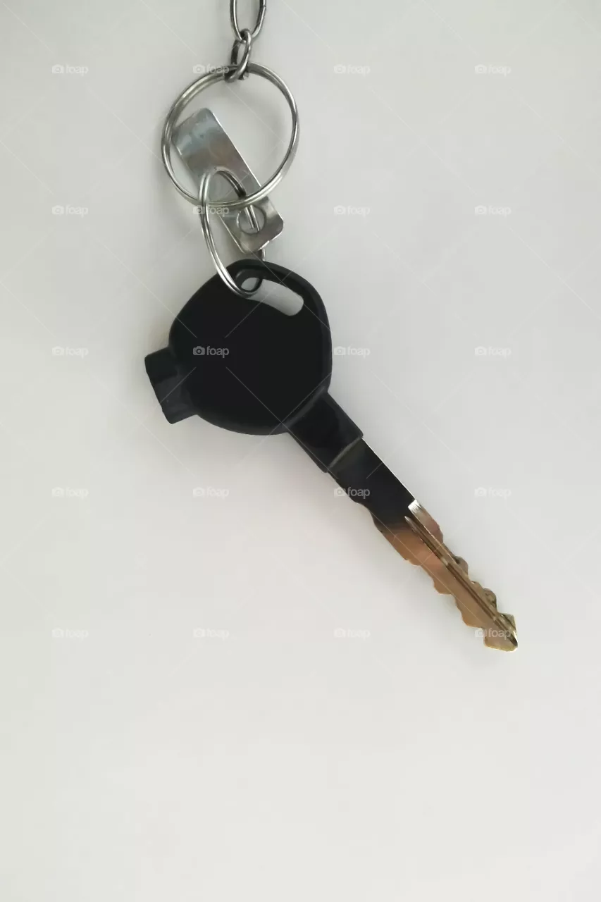 A key on white background