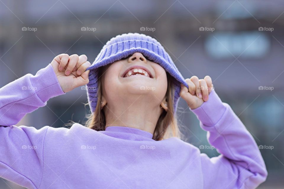 Cute kid having fun outdoor 